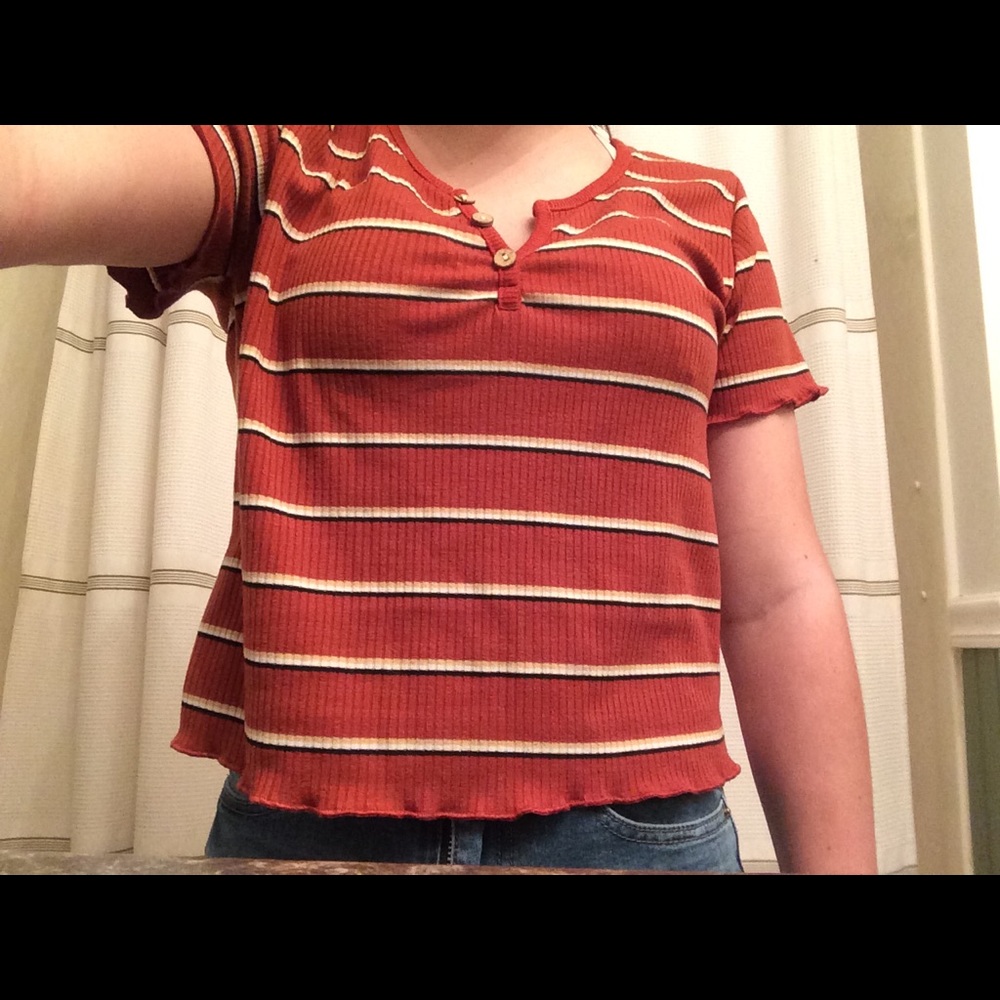 Orange crop top